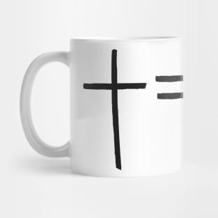 Cross and heart Mug